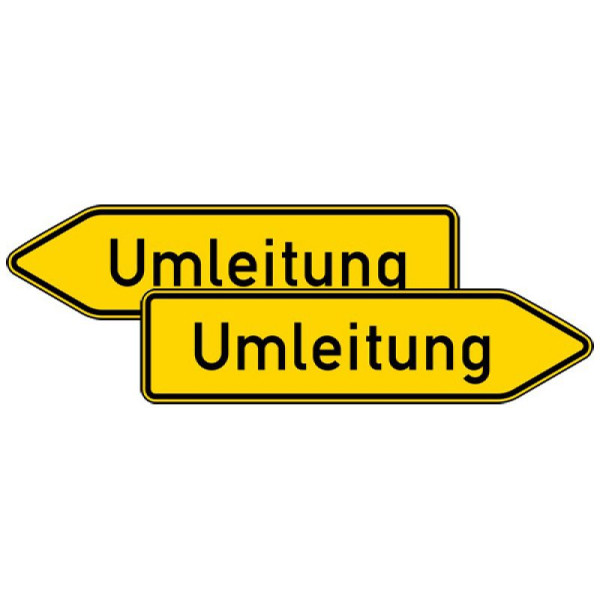 Stein HGS Umleitungswegweiser, doppelseitig Nr. 454-40, RA1/Flachform 3mm, 454-40-113