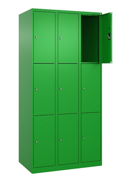 C+P Schließfachschrank Evolo PLUS, 9 Fächer, 1850x900x500mm, 6037/6037, 049000-303 S10026