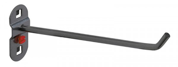 Kappes RasterPlan Werkzeughalter anthrazitgrau, L 200 mm, mit schrägem Hakenende, Ø 6 mm, 4040.00.0408