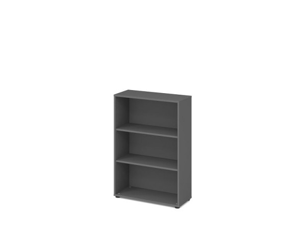 Hammerbacher Regal 3OH 33cm tief Graphit, 80 x 33 x 114,4 cm, V4500/G