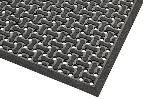 DENIOS Anti-Rutschmatte SF 6.9, Naturgummi, schwarz, 60 x 90 cm, 247725