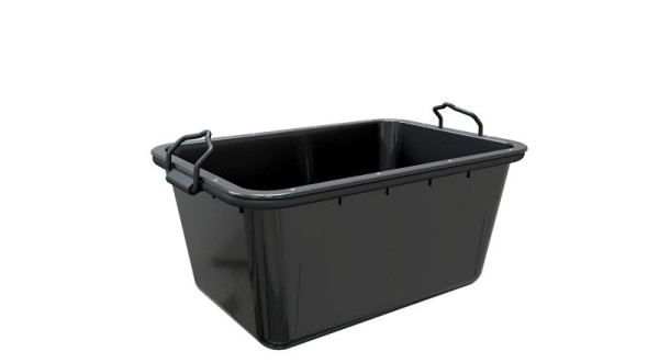 Schake Mörtelwanne aus Kunststoff in schwarz, mit Stahl aus robustem und schlagzähem HDPE (High Density Polyethylen), 11200-S