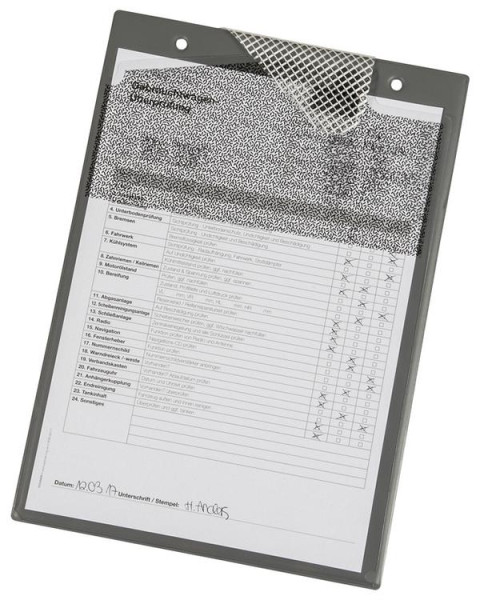 Eichner Auftragstasche "Secure", A4 grau mit Schlüsselfach und Spezialdruck gegen Lesbarkeit, VE: 10 Stück, 9015-00717