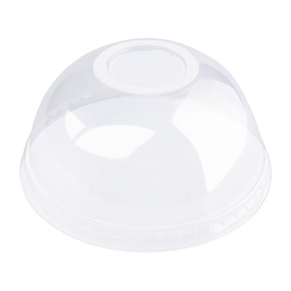 Fiesta Green Kompostierbare gewölbte Deckel aus PLA für Kaltgetränkebecher 34cl - 56,8cl, VE: 1000 Stück, FA345
