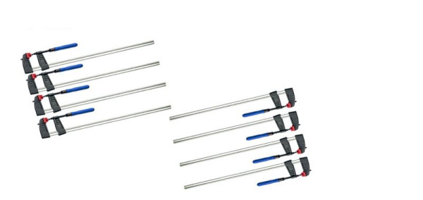 VaGo-Tools Schraubzwinge 300 x 80 mm Leimzwinge Klemmzwinge Einhandzwinge, VE: 8 Stück, 200-004x8_hv