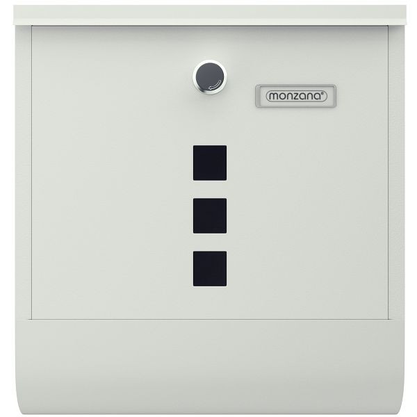 monzana Briefkasten Weiß Stahl 30,5x10x33,5cm, 108100, 4250525375459