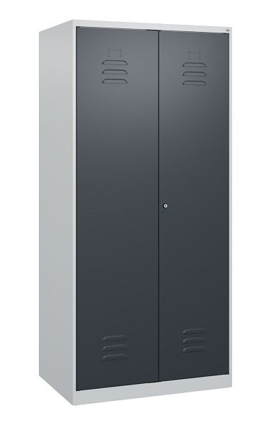 C+P Umkleidespind Classic PLUS SW, 2 Abteile, 1700x800x500mm, 7035/7016, Zylinderschloss, 0800027-22 S10020