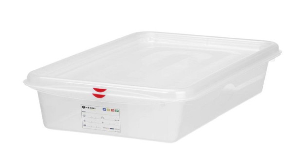 Hendi Behälter GN 2/3 Polypropylen, GN 2/3, 9L, Transparent, 354x325x(H)100mm, 873298