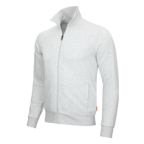 NITRAS MOTION TEX LIGHT, Sweatjacke, 70% Baumwolle / 30% Polyester, 300 g/qm, Größe: 6XL, Farbe: hellgrau, VE: 15 Stück, 7020-1300-6XL