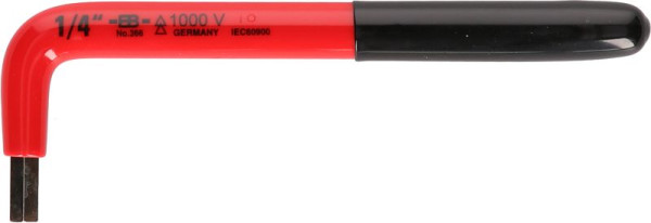 KS Tools Innensechskant-Winkelstiftschlüssel mit Schutzisolierung, 1/4", 117.2488