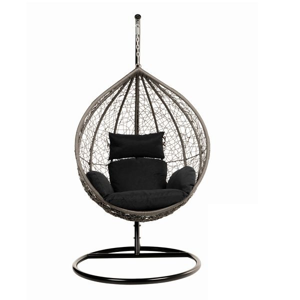 HOME DELUXE Polyrattan Hängesessel CIELO - Farbe Schwarz, 50923