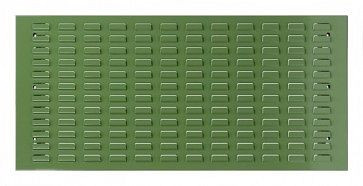 ADB Schlitzplatte, waagerechte Kiemenschlitzung, L987xB456mm, Farbe grün, RAL 6011, 23052