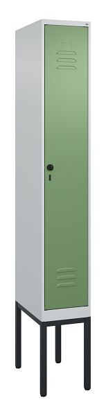 C+P Umkleidespind Classic PLUS, Gestell, 2120x300x500mm, 7035/6011, Drehriegel, 0800307-10 S10006