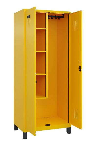 C+P Putzmittel-Spind Evolo PLUS, mit Füßen, 2 Abteile, 1950x800x500mm, 1023/102, Zylinderschloss, 049110-02 S10049