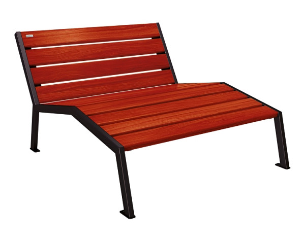 Procity Liegestuhl Silaos 1200 mm, Ohne Armlehne, Holz & Stahl, Mahagoni/RAL 9005, 209641.9005.ACAJ