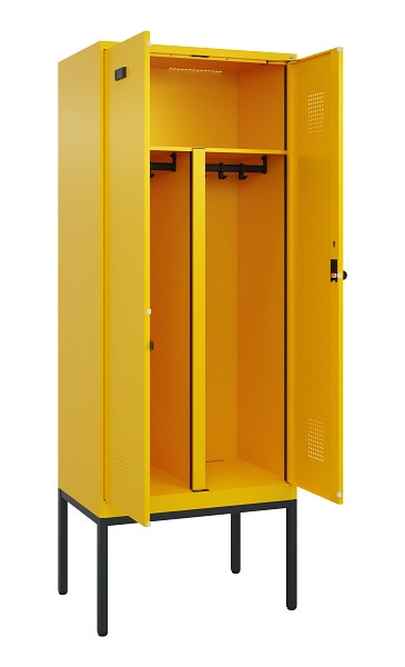 C+P PSA Doppel-Spind Evolo PLUS, Gestell, 2 Abteile, 2120x800x500mm, 1023/1023, Drehriegel, 0490327-22P S10022