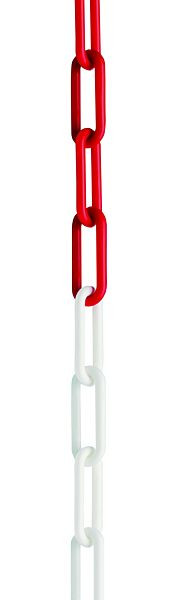Eichner Kunststoffkette 6 x42 mm, Farbe: Rot/Weiß, VE: 1 Rolle à 25 Stück, 9225-18015-300