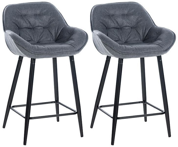 CLP Barhocker Gibson Stoff, grau, VE: 2 Stück, 322239