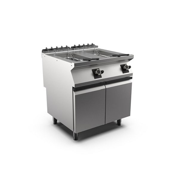 Mareno M1-700 Gasfritteuse 15+15 Liter, mit Tür, 80cm, FR78G15A, 171.404