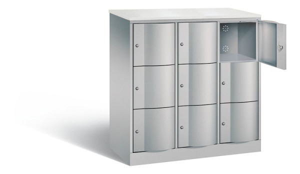 C+P Schließfachschrank Resisto, H1255xB1148xT540mm, Farbe: Weißaluminium, 8573-372 S10718