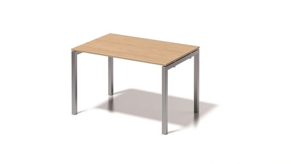 Bisley Cito Schreibtisch, 730 mm höhenfixes U-Gestell, H 19 x B 1200 x T 800 mm, ahorn/silber, DUF1208MP355