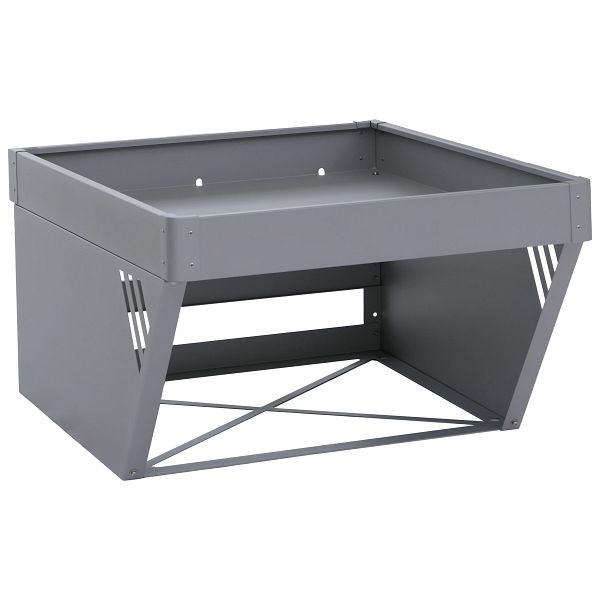 Mendler Mähroboter-Garage mit Pflanzkasten HWC-P41, Dach Unterstand Rasenmäher Metall 40x60x70cm, grau, 118830