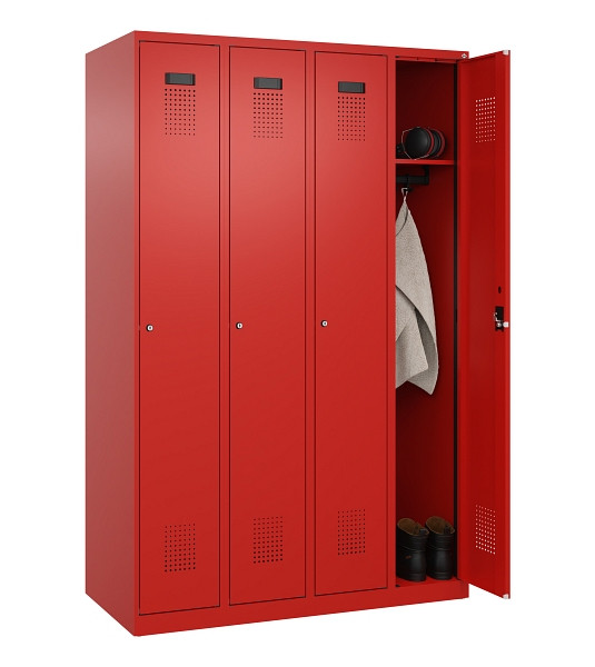 C+P Spind Evolo PLUS, 4 Abteile, 1850x1200x500mm, 3020/3020, Verschluss Zylinderschloss, Ablageböden 4, 049000-40 S10052