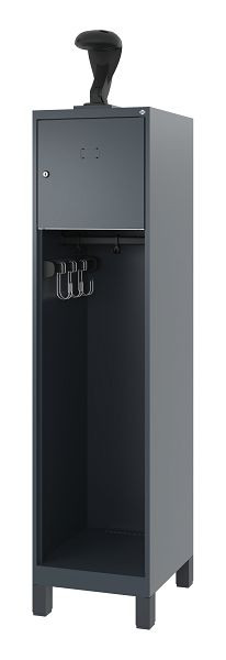 C+P Feuerwehrspind Evolo, Modell YOUNGSTER, 1 Abteil, H1530xB400xT500 mm, Anthrazit, Füße, 0490015-12 S10007