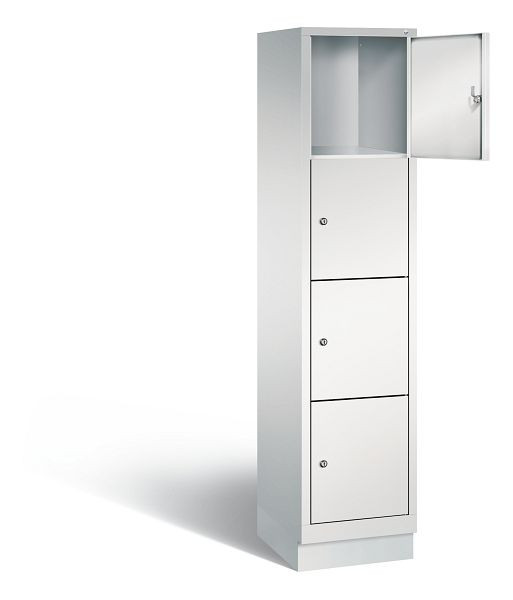 C+P Schließfachschrank Evolo, H1800xB420xT500mm, Farbe: Lichtgrau, 48020-124 S10000