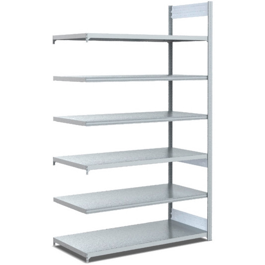 BITO Fachbodenregal zweiseitige Nutzung Anbaufeld 40mm-Boden Set /Archivregal 100kg 2199x996x624 verzinkt, C1241-0002