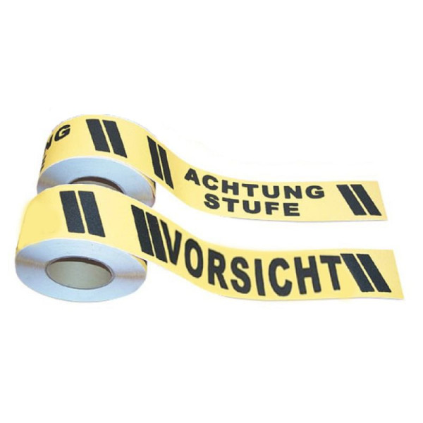 Stein HGS Antirutsch-Bodenmarkierungsband m2 mit Warntext, Vorsicht, 90.1483