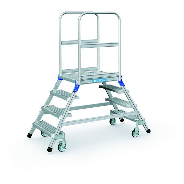 ZARGES Podesttreppe, beidseitig 4 Stufen, 41962, 4003866419623
