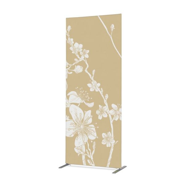 Showdown Displays Textil Raumteiler Deko 85-200 Abstrakte Japanische Kirschblüte Beige, ZBSLIM085-200-DSI6