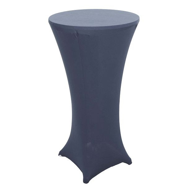 Mendler Set Stehtisch + Stehtischhusse HWC-J30, Bistrotisch Tischhusse, klappbar höhenverstellbar Ø 60cm, Husse anthrazit-grau, 11352+76102