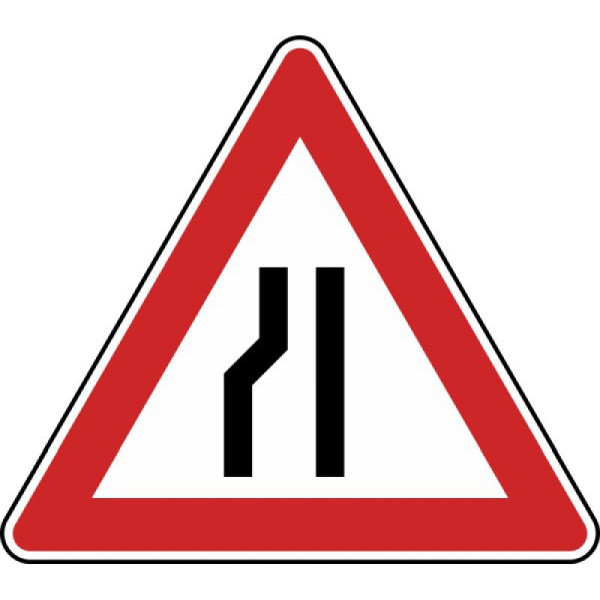 Stein HGS Einseitig verengte Fahrbahn, Verengung links Nr. 121-20, 900 mm / RA1 / Alform, 121-20-212