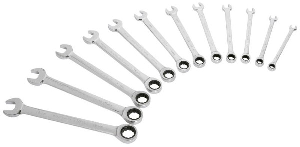Kraftwerk 12-teiliger Ratschen Ringgabelschlüssel-Satz 8 - 19 mm, 3400-54