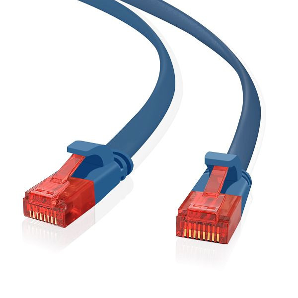 Helos ultra slim Patchkabel U/UTP Cat 6 blau 0,5m, 262967
