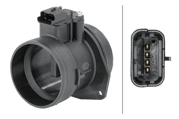 HELLA Luftmassenmesser, 4-polig, Rohrstutzen, 8ET 358 095-641