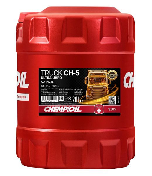 CHEMPIOIL Mehrbereichsöl 9105 CH-5 TRUCK Ultra UHPD 10W-40, VE: 20 l, CH9105-20