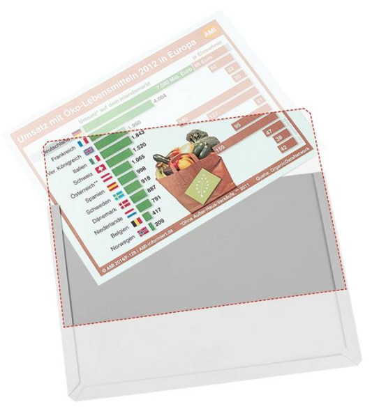 Eichner PVC-Zuschnitt, 0,40mm antireflex, Format: 213 x 300mm, für Magnettaschen A4, VE: 10 Stück, 9218-03819