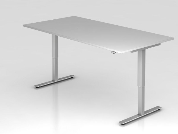 Hammerbacher Sitz-Steh-Schreibtisch elektrisch 200x100cm Grau, Arbeitshöhe 72 - 119 cm, VXMST2E/5/S