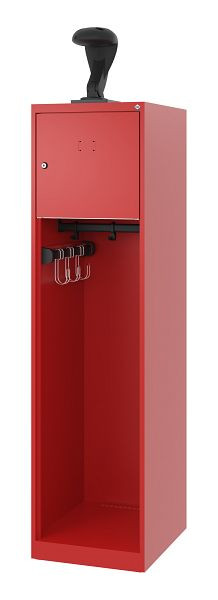 C+P Feuerwehrspind Evolo, Modell YOUNGSTER, 1 Abteil, H1530xB400xT500 mm, Feuerrot, Helmhalter, 0490015-12 S10005
