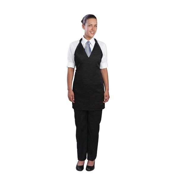 Chef Works Tuxedo Latzschürze schwarz, Smoking, verstellbares Neckband, A709