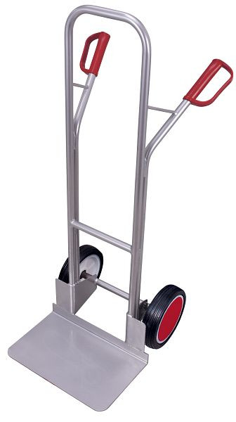 VARIOfit Aluminiumkarre mit großer Schaufel, Außenmaße: 570 x 635 x 1.310 mm, Radsatz: Vollgummibereifung, ap-710.202