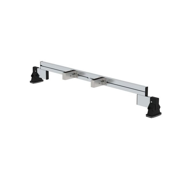 Munk Günzburger Steigtechnik Nachrüst-Traverse mit nivello®-Leiterschuh Breite 1,2 m mit Holmhöhe 98 mm, 30398