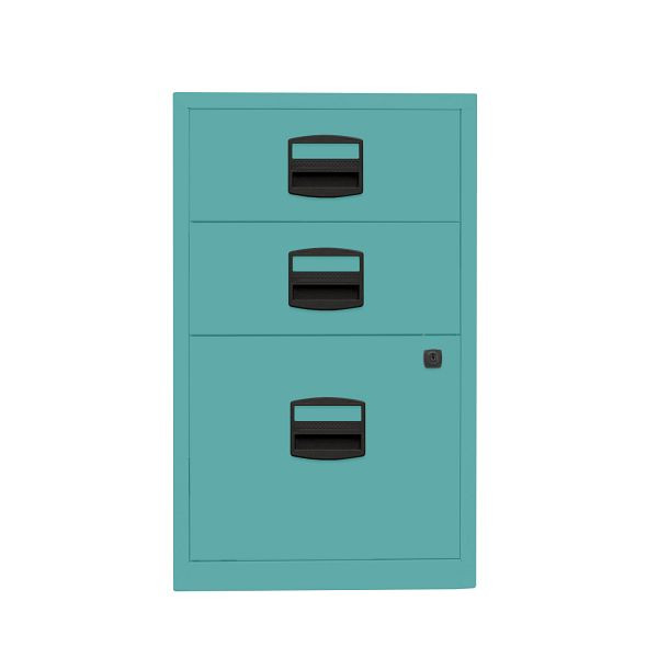 Bisley Home Beistellschrank PFA, 2 Universalschubladen, 1 HR-Schublade, 659 aquamarin, PFA3659