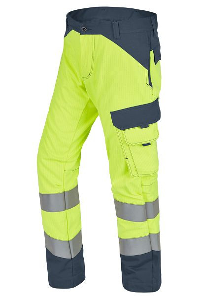 ROFA Bundhose teils 2-lagig 2385, Größe 56, Farbe 381-leuchtgelb-grau, 4552385-381-56