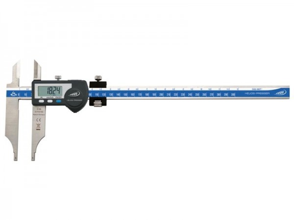HELIOS PREISSER Digitaler Werkstattmessschieber, IP65, mit Spitzen, mit Feineinstellung, Messbereich 0 - 1000 mm, 1341534