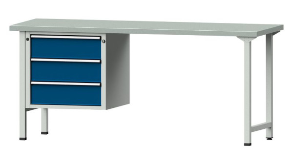 ANKE Werkbänke Kombiwerkbank, Modell 726 V, 2000 x 700 x 890 mm, RAL 7035/5010, ZBP 40 mm, 410.757