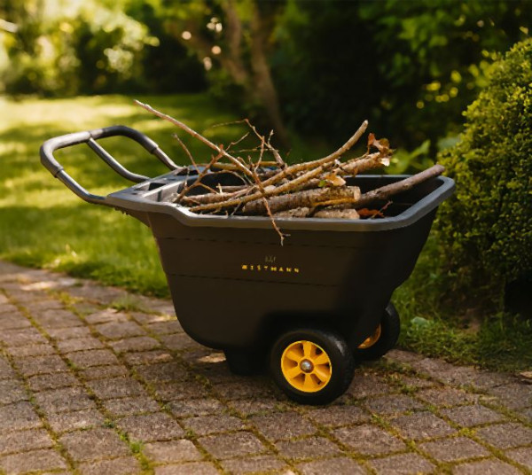 Westmann kleine Kunststoffschubkarre, Prakta S Schwarz, 99x56x67cm, WMSK001